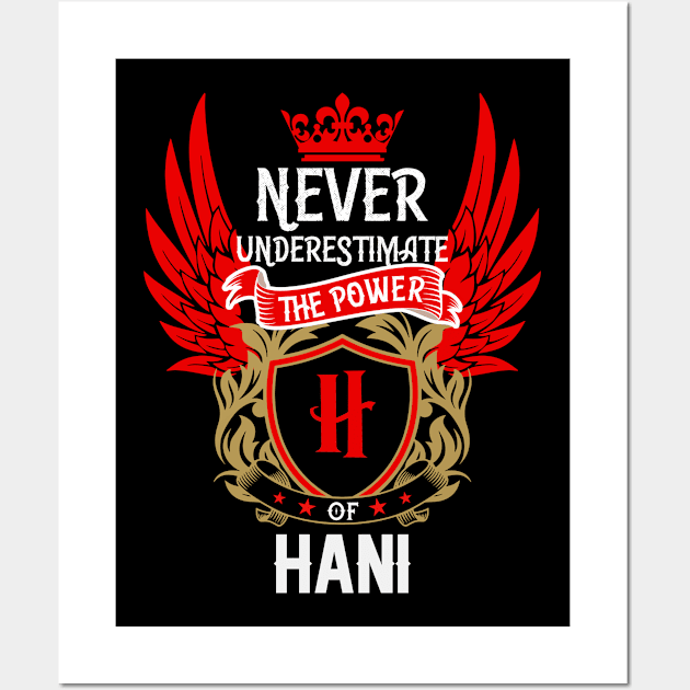 Never Underestimate The Power Hani | Hani First Name, Hani Family Name, Hani Surname Wall Art by TuckerMcclainKNVUu